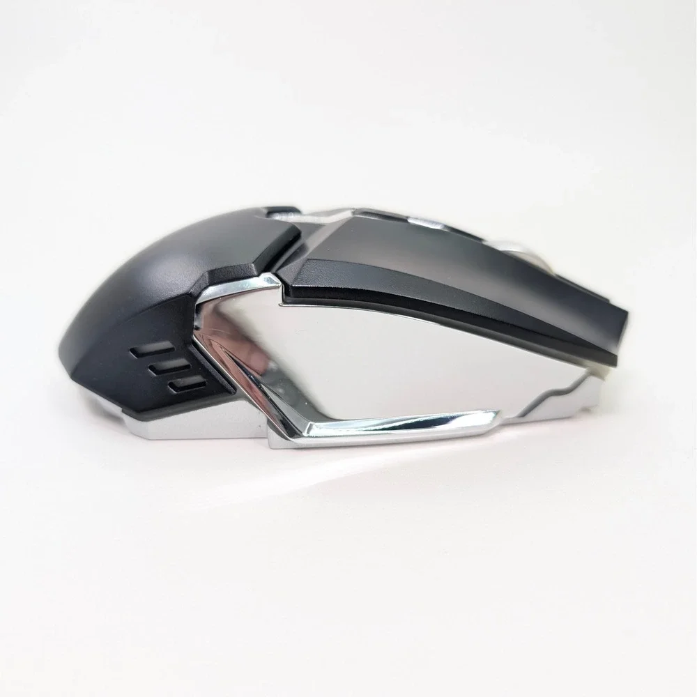 Mamba Snake Wireless Gaming Mouse RGB LED Rechargeable Black/Chrome USB Receiver